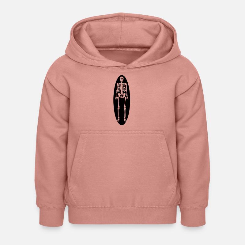 skull design 01 - Sweat à capuche Enfant - rose poudré