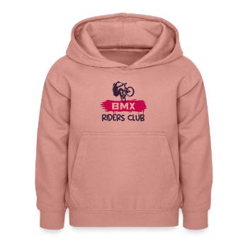 BMX Vélo - Sweat à capuche Enfant - rose poudré - Devant - AI Model Kid Female (0cm)