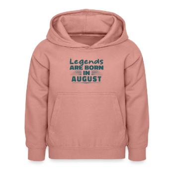 Legenden werden im August geboren - Kinder Hoodie - Altrosa - Vorne - AI Model Kid Female (0cm)