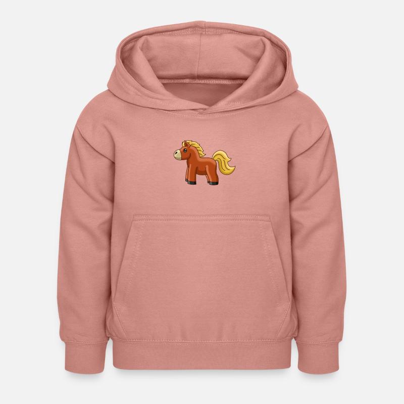 Süßes Pferdchen - Kinder Hoodie - Altrosa