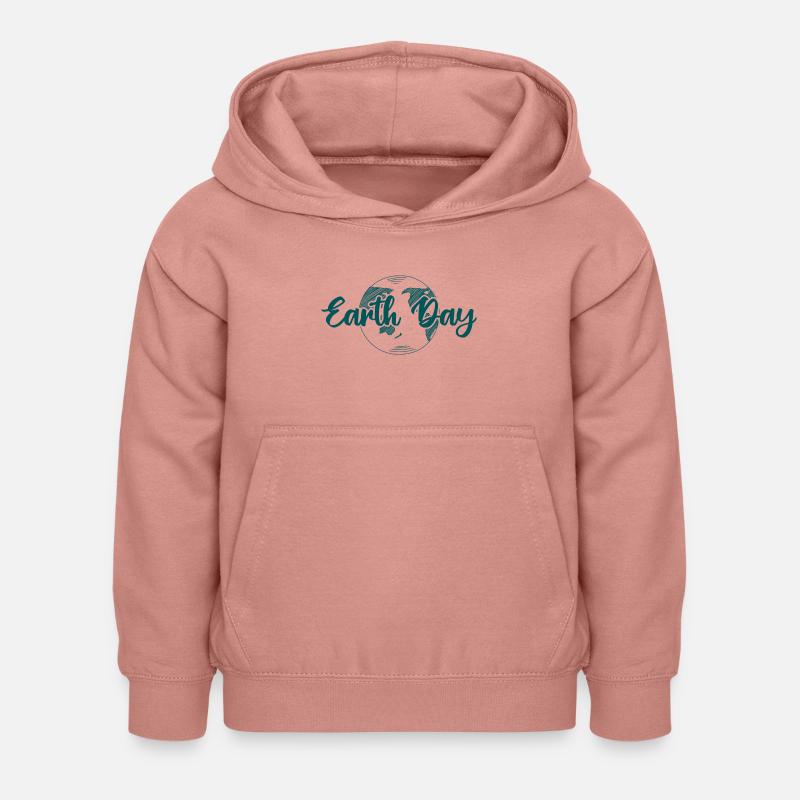 Jour de la Terre - Sweat à capuche Enfant - rose poudré