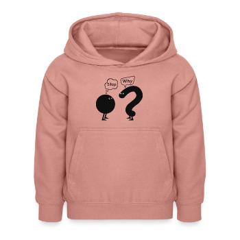 Stopp, warum - Kinder Hoodie - Altrosa - Vorne - AI Model Kid Female (0cm)