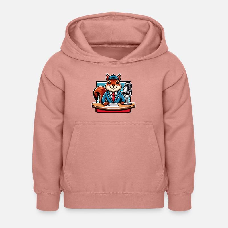 Actualités Écureuil - Sweat à capuche Enfant - rose poudré