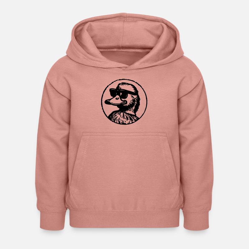 Canards - Sweat à capuche Enfant - rose poudré