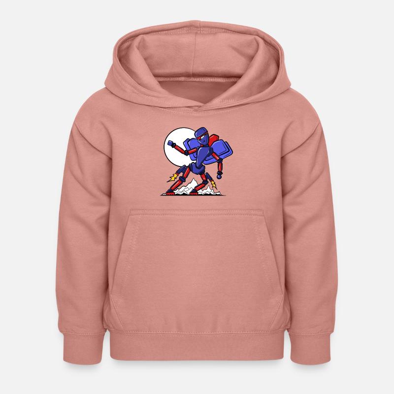 Robot en déplacement - Sweat à capuche Enfant - rose poudré