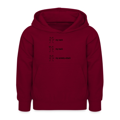 neck back anxiety attack - Kids Hoodie