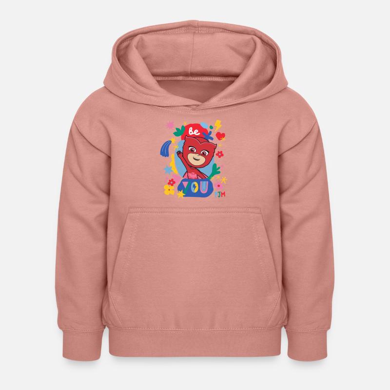 PJ Masks Sii te stesso con gufo e piccole icone - Felpa con cappuccio per bambini - rosa antico