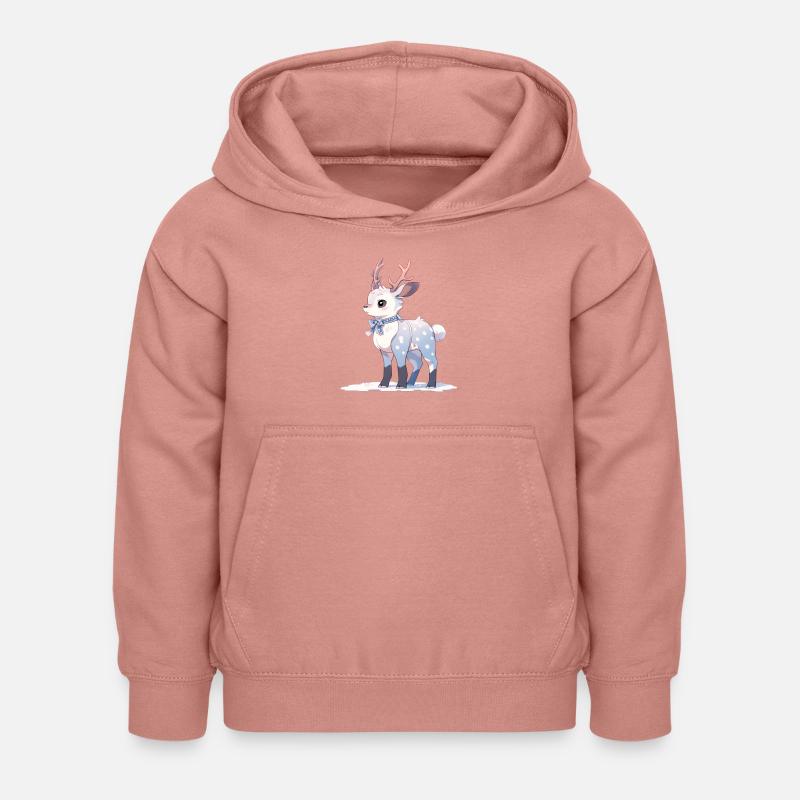 Rennes mignons - Sweat à capuche Enfant - rose poudré