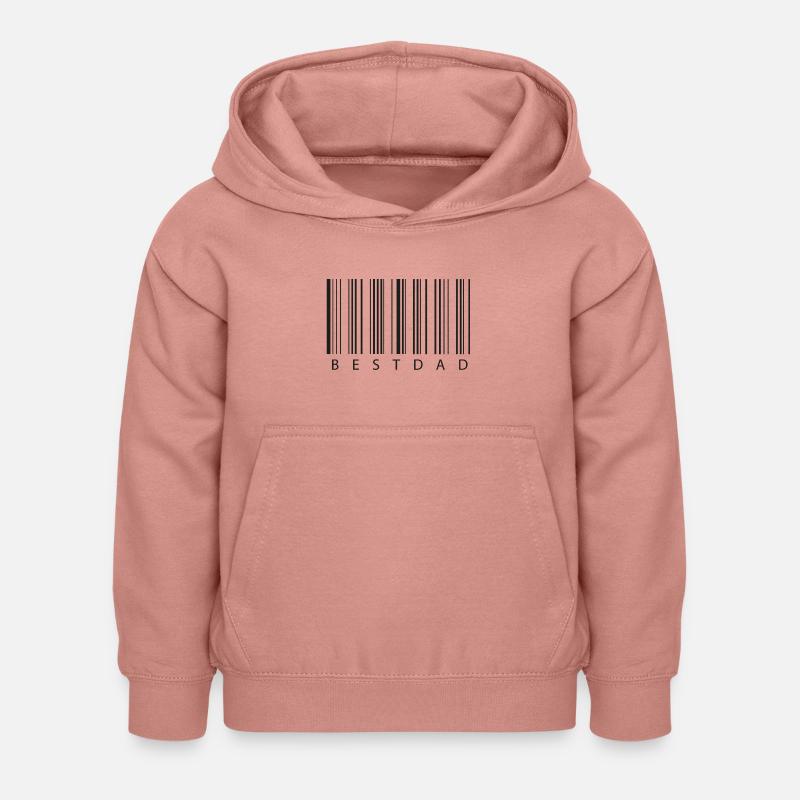 Bestdad Barcode - meilleur papa - Sweat à capuche Enfant - rose poudré