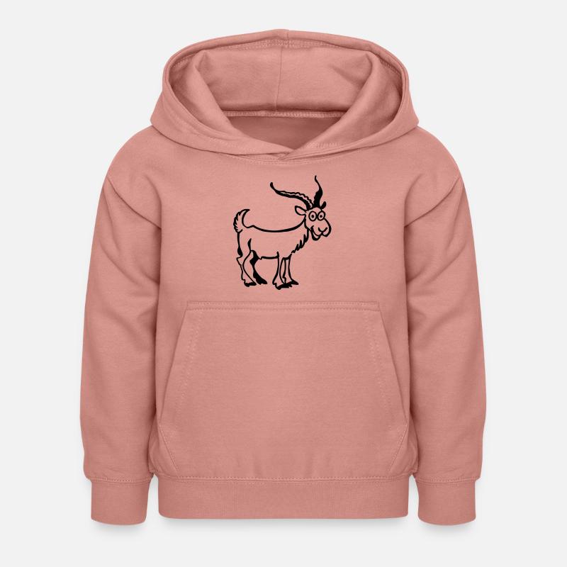 Bouc - Sweat à capuche Enfant - rose poudré