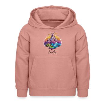 Respirer - Sweat à capuche Enfant - rose poudré - Devant - AI Model Kid Female (0cm)