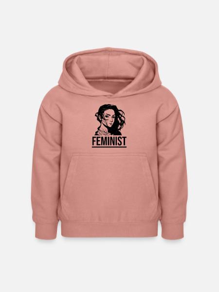 FEMINIST - Kinder Hoodie - Altrosa