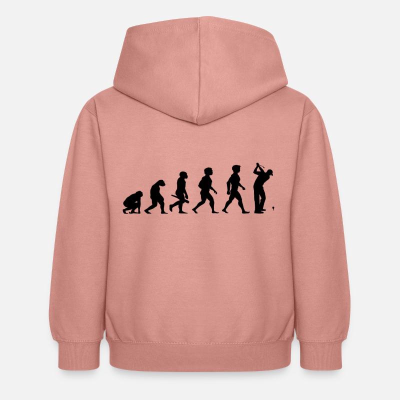 Evolution Golf Golfer Golfer Terrain de golf - Sweat à capuche Enfant - rose poudré