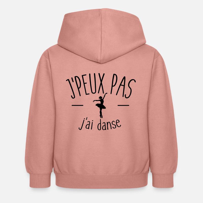 Je peux pas j'ai danse - Sweat à capuche Enfant - rose poudré