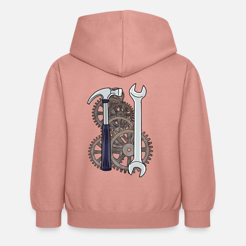 Technology Machine Tool Caretaker Workshop - Kids Hoodie - dusky rose