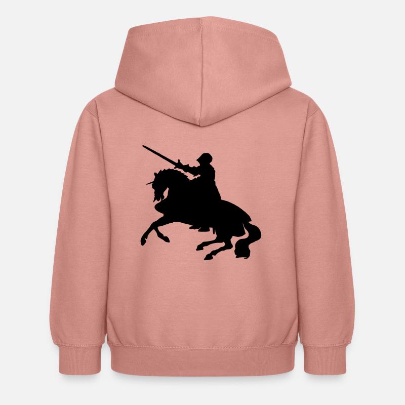 chevalier - Sweat à capuche Enfant - rose poudré