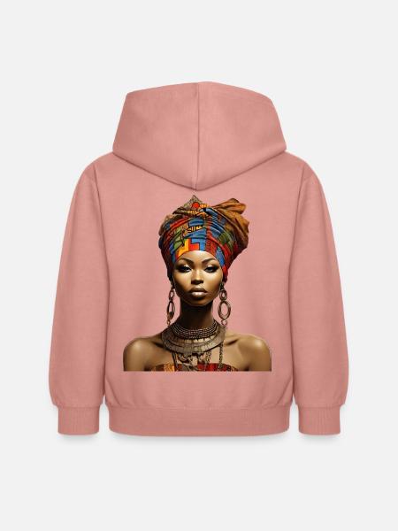 Afro-kulturelle Brillanz - Kinder Hoodie - Altrosa