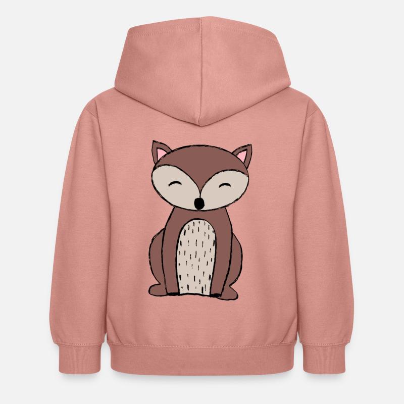 Fuchs - Kinder Hoodie - Altrosa