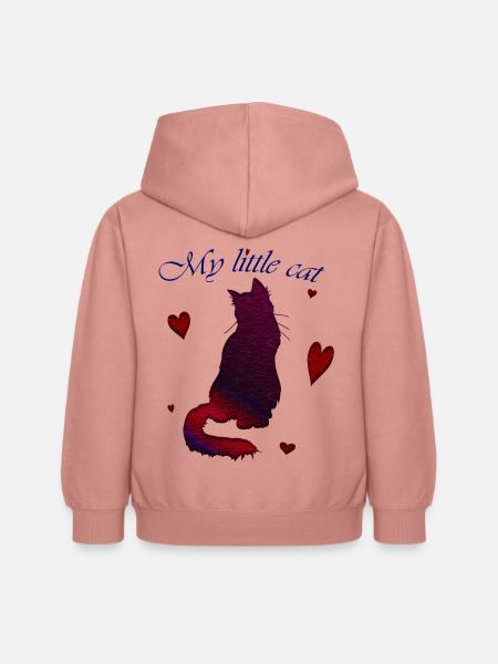 my little cat - Kinder Hoodie - Altrosa