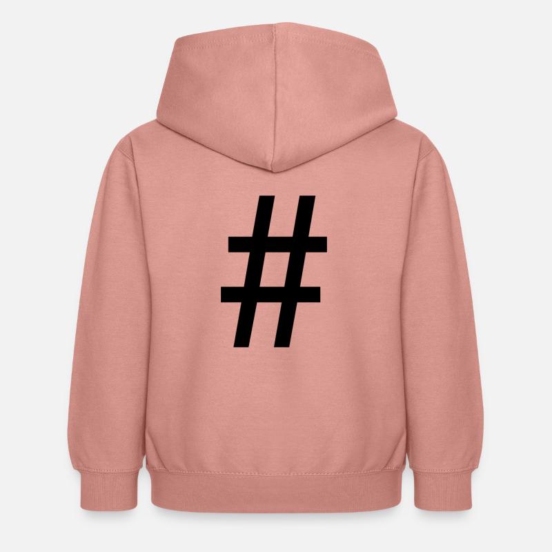 hashtag - Felpa con cappuccio per bambini - rosa antico