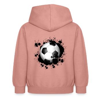 Fußball - Kinder Hoodie - Altrosa - Hinten - AI Model Kid Female (0cm)