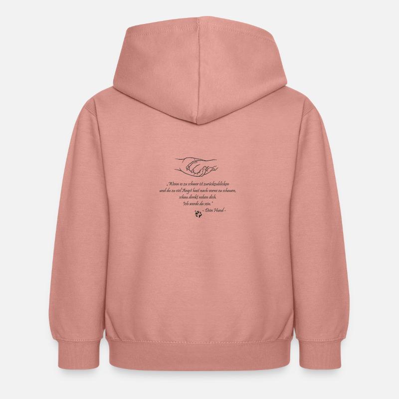 Si c'est trop difficile de regarder en arrière ... - Sweat à capuche Enfant - rose poudré