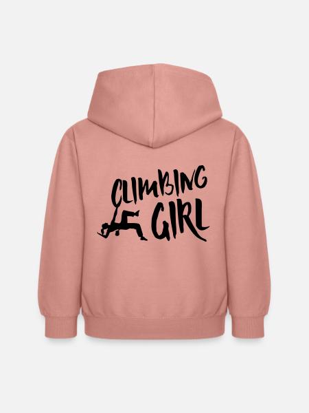 Climbing girl - Kinder Hoodie - Altrosa