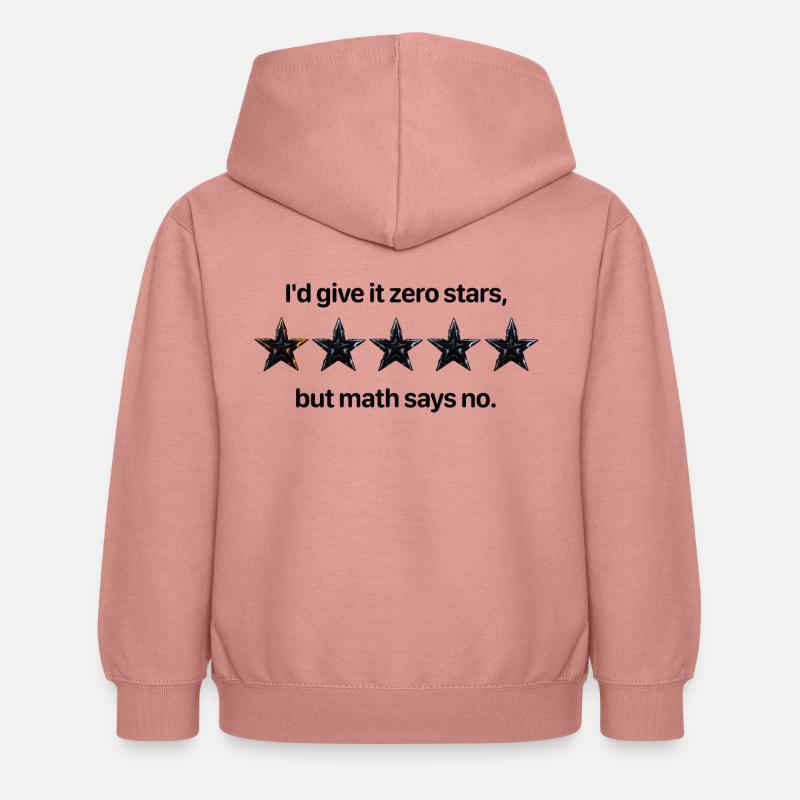 Zero Stars Math Comedy - Kids Hoodie - dusky rose