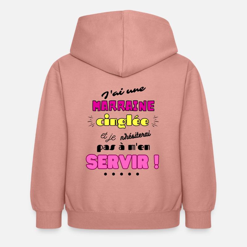 Marraine cinglée - Sweat à capuche Enfant - rose poudré