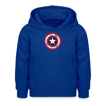 Avengers Captain America Stern Emblem - Kinder Hoodie - Royalblau - Vorne - AI Model Kid Female (0cm)