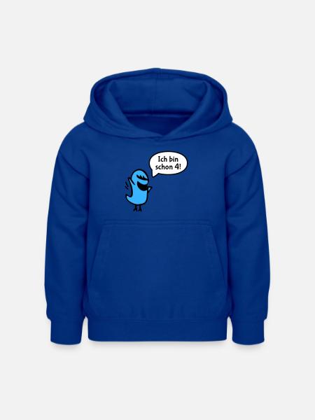 Ich bin schon vier - Kinder Hoodie - Royalblau