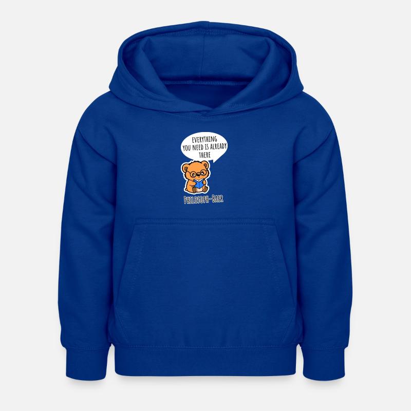 Philosopher Bear - Tout ce dont vous avez besoin est déjà là - Sweat à capuche Enfant - bleu royal