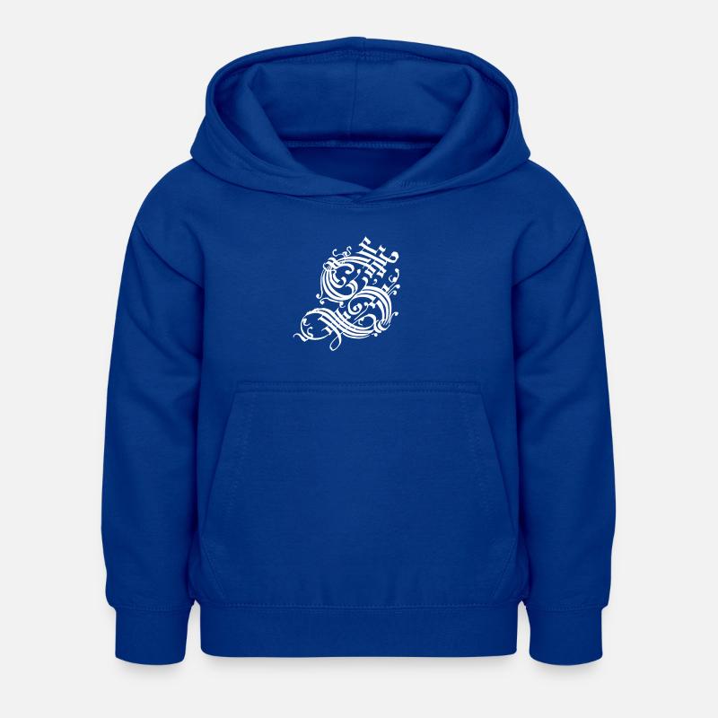 Medieval Core Medieval Initials Castle Core - Kids Hoodie - bright royal