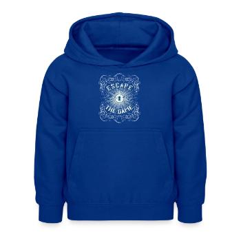 Escape the Game - für Exit Room Fans (washed look) - Kinder Hoodie - Royalblau - Vorne - AI Model Kid Female (0cm)