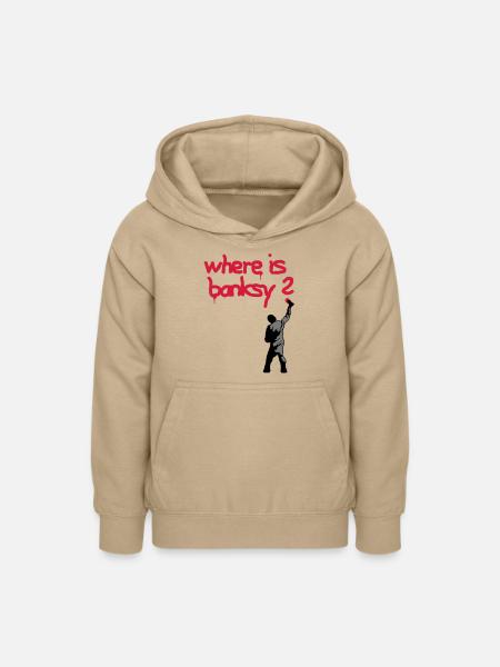 where is banksy - Teenager Hoodie - Sand