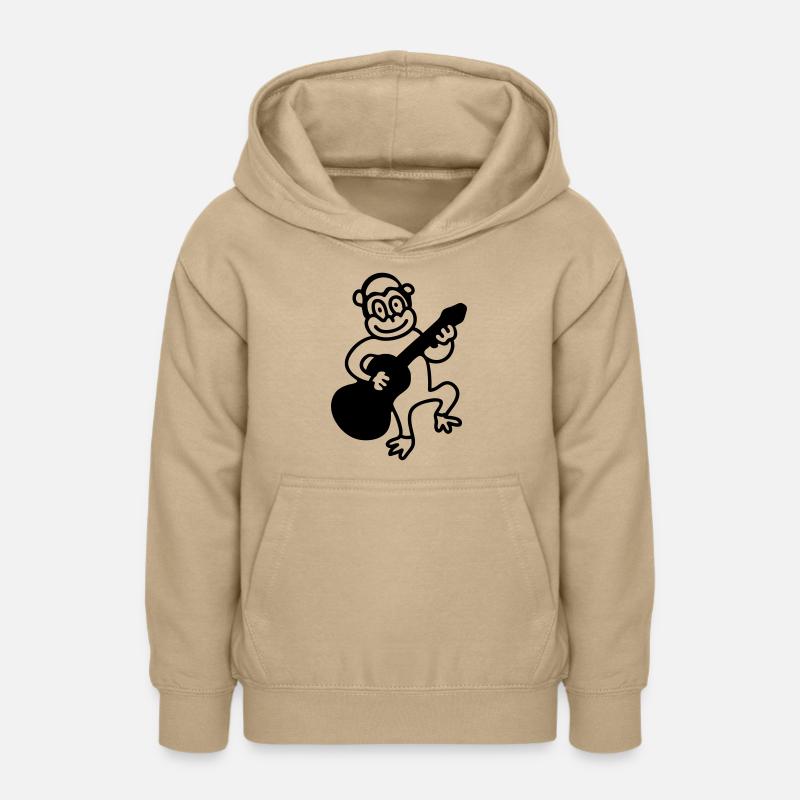 Singe joue de la guitare - Line - Sweat à capuche Ado - jaune sable