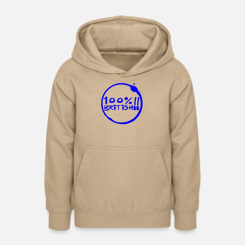 100 % britannique - Design éclaboussé d’encre audacieuse - Sweat à capuche Ado - jaune sable