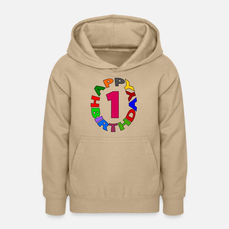 Joyeux anniversaire 1 - Sweat à capuche Ado - jaune sable