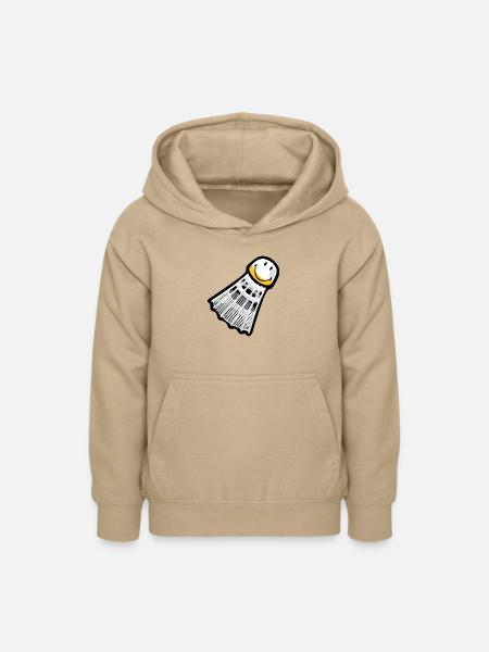 Smiley Badminton - Teenager Hoodie - Sand