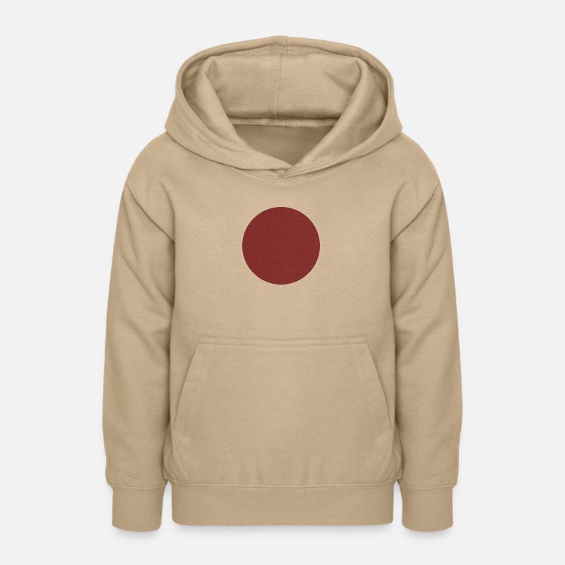 Cercle rouge - Sweat à capuche Ado - jaune sable