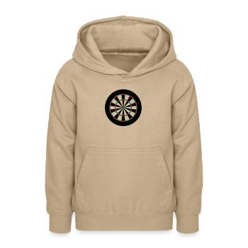 Dart Board - Sweat à capuche Ado - jaune sable - Devant - AI Model Teenager Male dark (155cm)