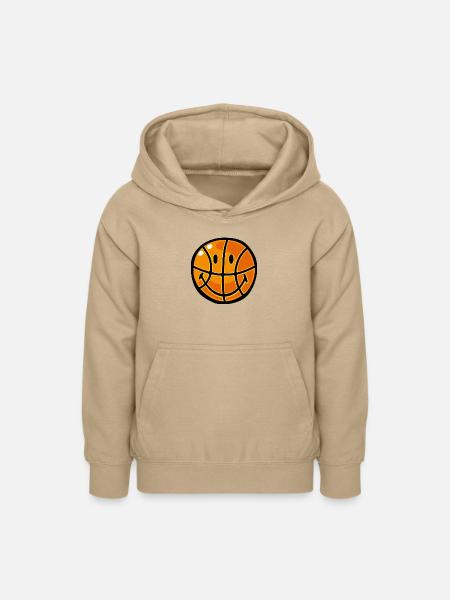Smiley Basketball - Teenager Hoodie - Sand