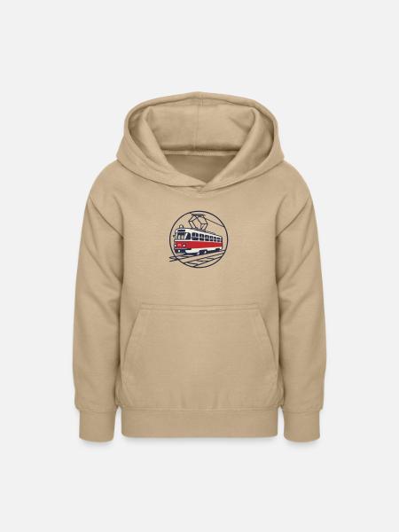 Alte Straßenbahn - Teenager Hoodie - Sand