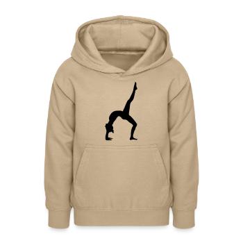 Sportlerin Yoga Bodenturnen Kunstturnen Girl - Teenager Hoodie - Sand - Vorne - AI Model Teenager Male dark (155cm)
