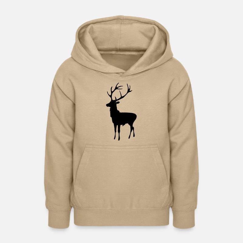 Le cerf - Sweat à capuche Ado - jaune sable