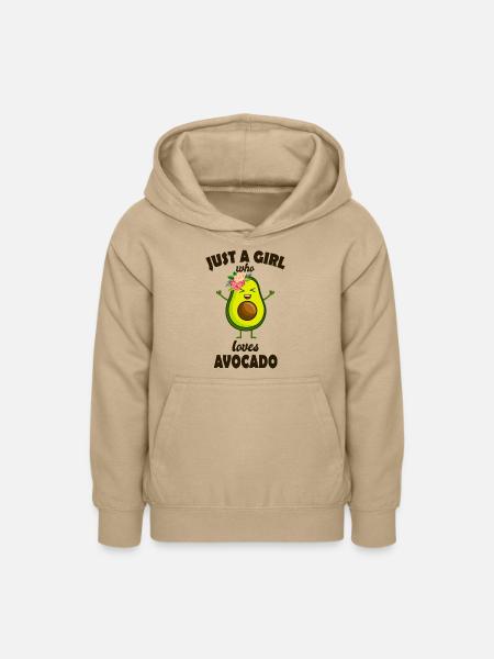 Avocado Mädchen - Teenager Hoodie - Sand