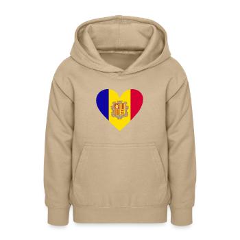 Andorra Heart - Teenager Hoodie - Sand - Vorne - AI Model Teenager Male dark (155cm)
