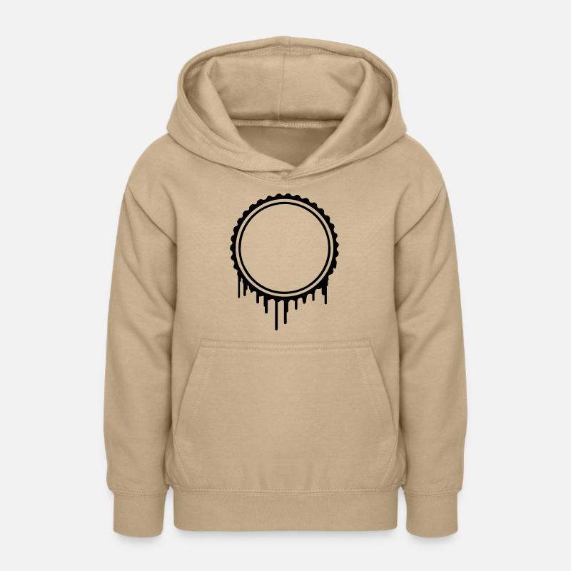 Cadre timbre Graffiti à la frontière - Sweat à capuche Ado - jaune sable