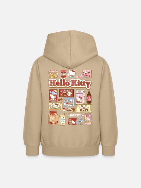 Hello Kitty Snack Collage - Teenager Hoodie - Sand