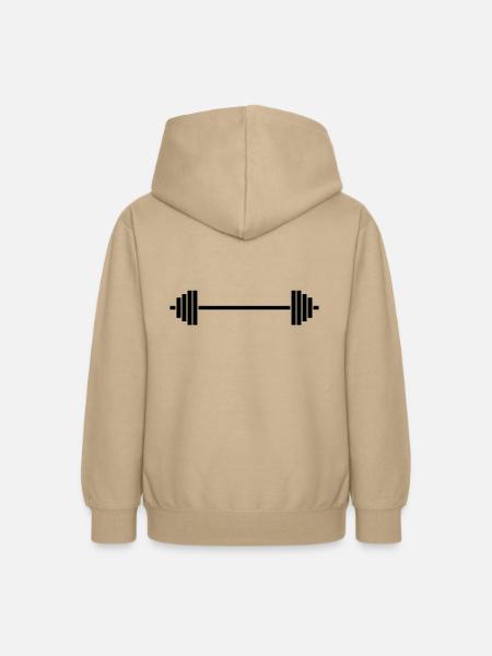 Langhantel Silhouette Hantel - Teenager Hoodie - Sand